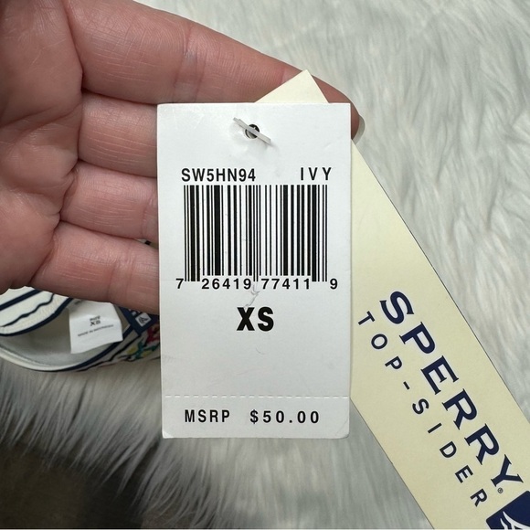 NWT Sperry Top Sider Embroidered String Bikini Bottom XS - Picture 6 of 9